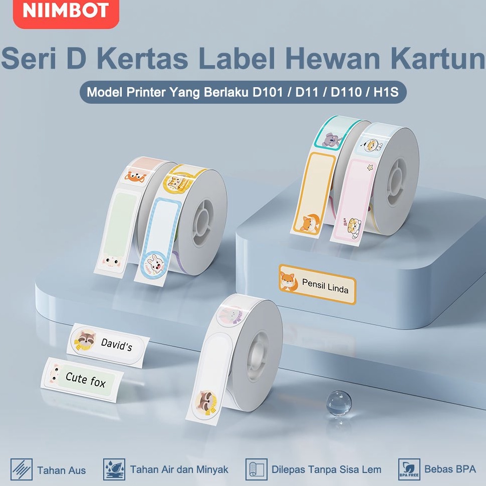 

KODE A18R NIIMBOT D11D11D11 Kertas Label PutihWarnaTransparan Kode Batang Harga Ukuran Nama Stiker