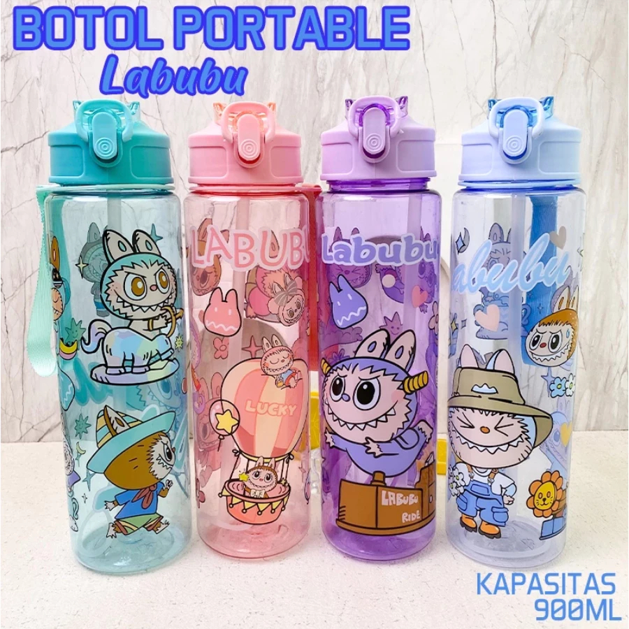 Botol Minum LABUBU Anak Karakter Sanrio 900 ML