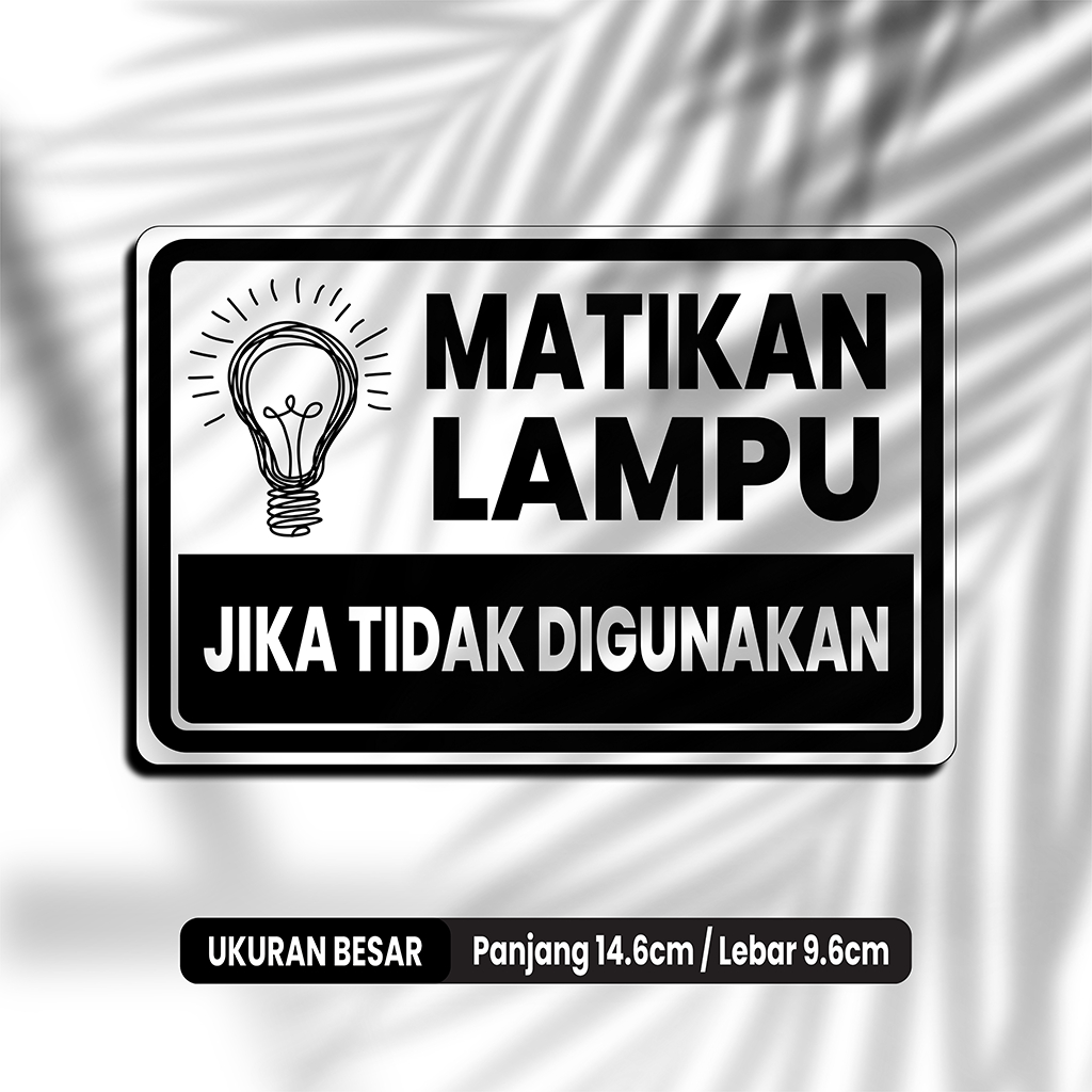 

MATIKAN LAMPU - STIKER VINYL ANTI AIR - STIKER DINDING AESTHETIC
