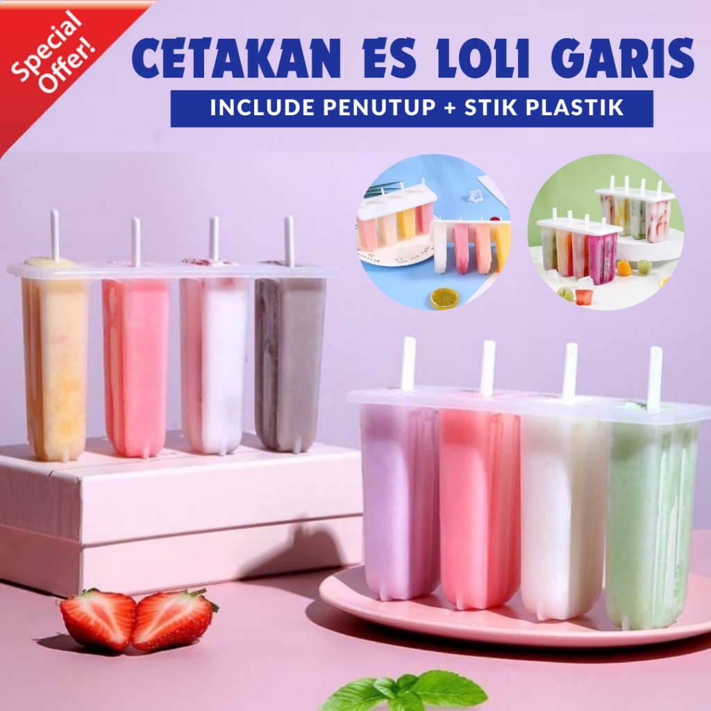 Cetakan Es Krim Stik Tebal Premium Food Grade Cetakan Stik Penutup