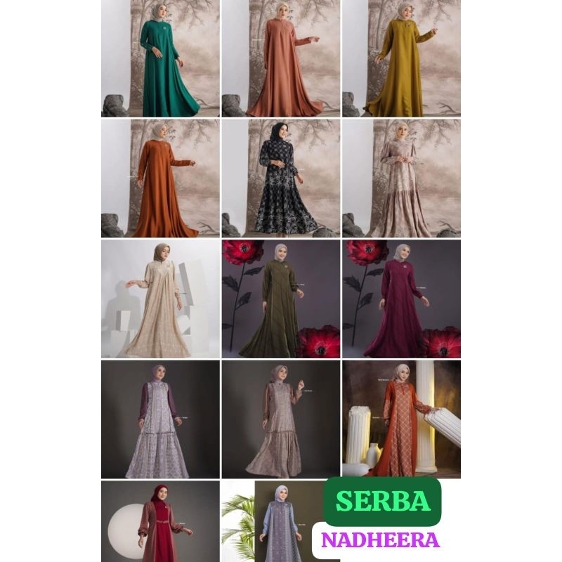 SERBA NADHEERA Dress Original Gamis mewah