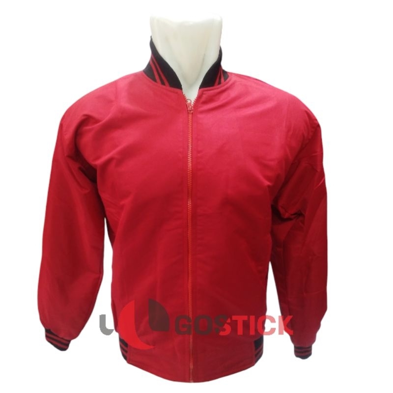JAKET MERAH LIS HITAM