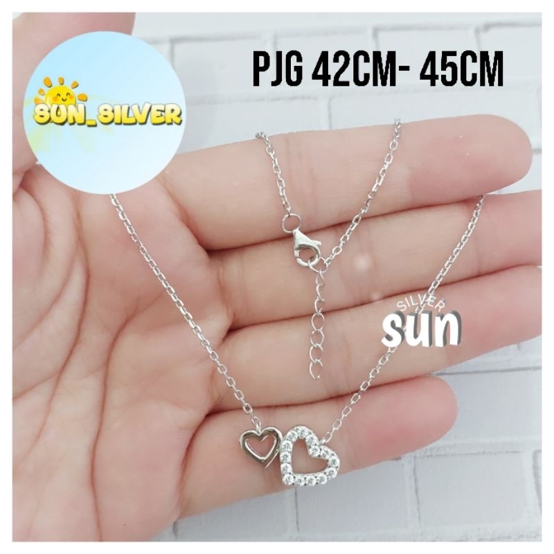 KALUNG PERAK 925 LAPIS MAS KALUNG WANITA LOVE KM 23