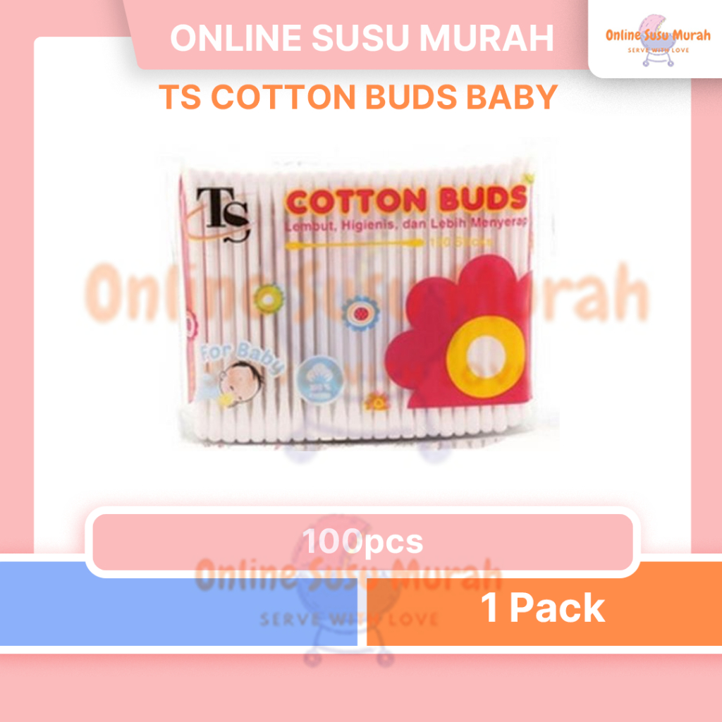 TS COTTON BUDS BABY 100 PCS PEMBERSIH TELINGA PRLA