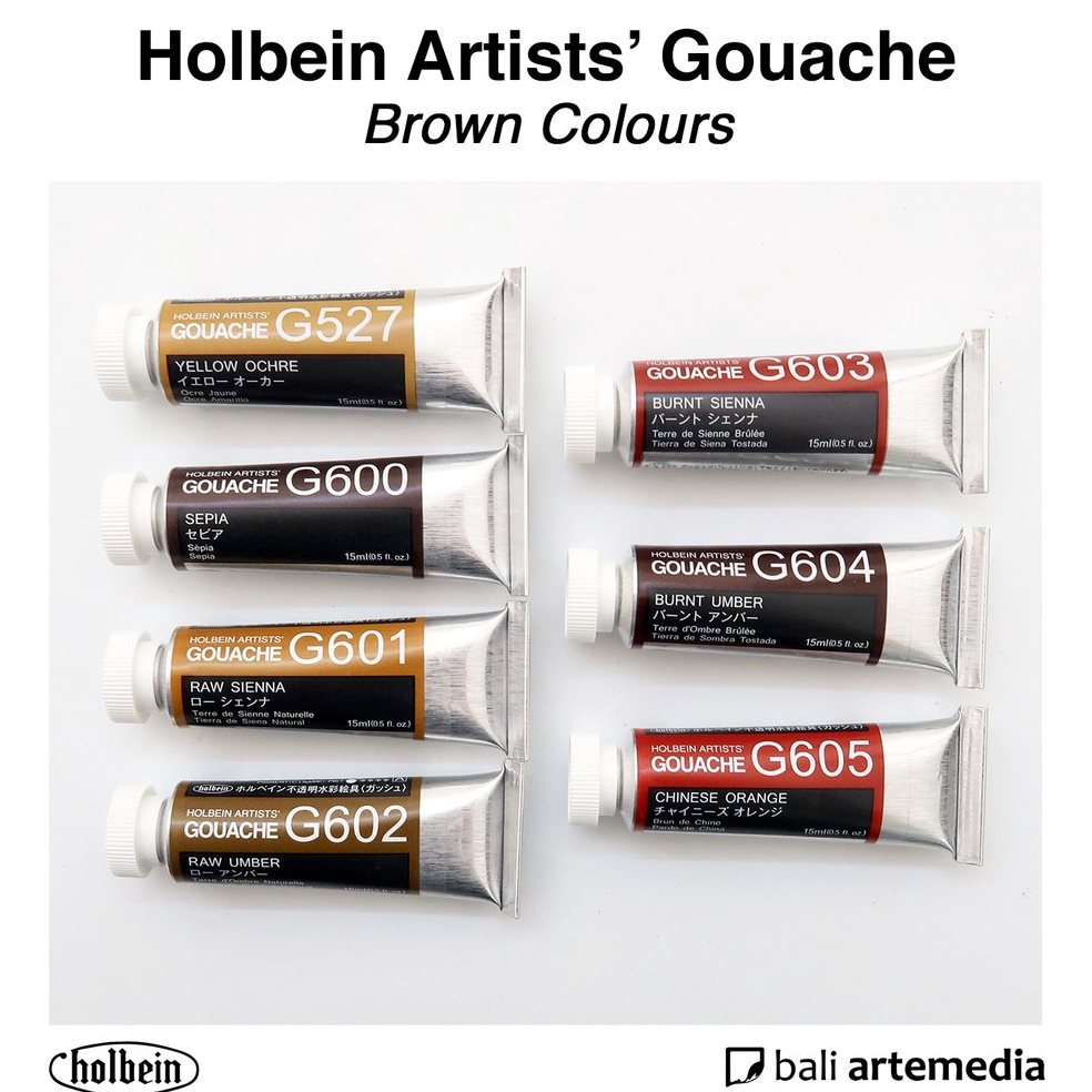 

KODE V46P Holbein Artists BROWN Gouache Paint 15ml
