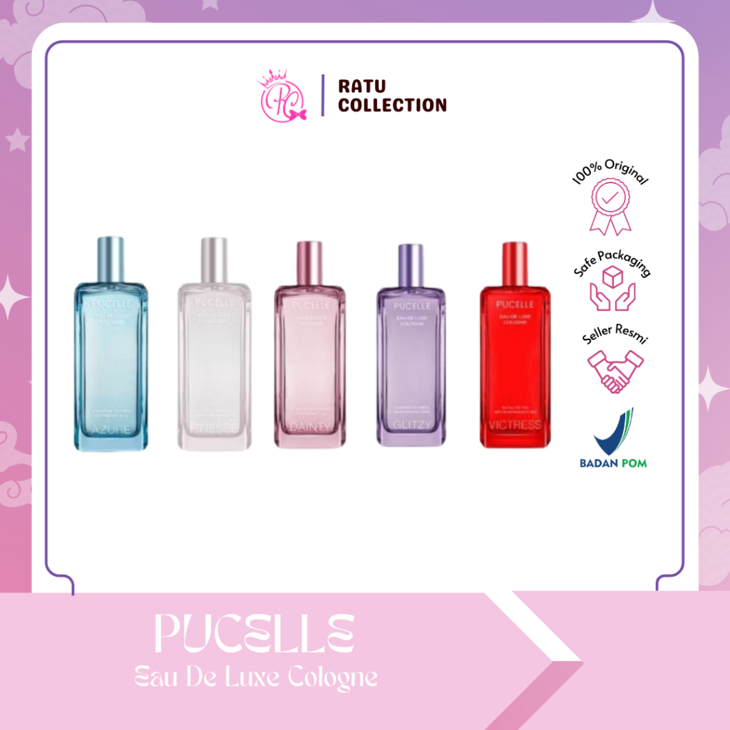 PUCELLE EAU DE LUXE COLOGNE-Parfum Pria Wanita Pucelle Eau De Luxe Cologne 100 Ml Body Spray Minyak 