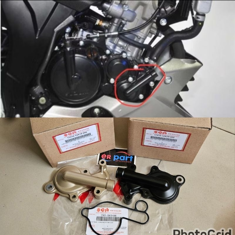 Cover pompa Radiator Gsx 150 Satria fu Fi Raider Fi