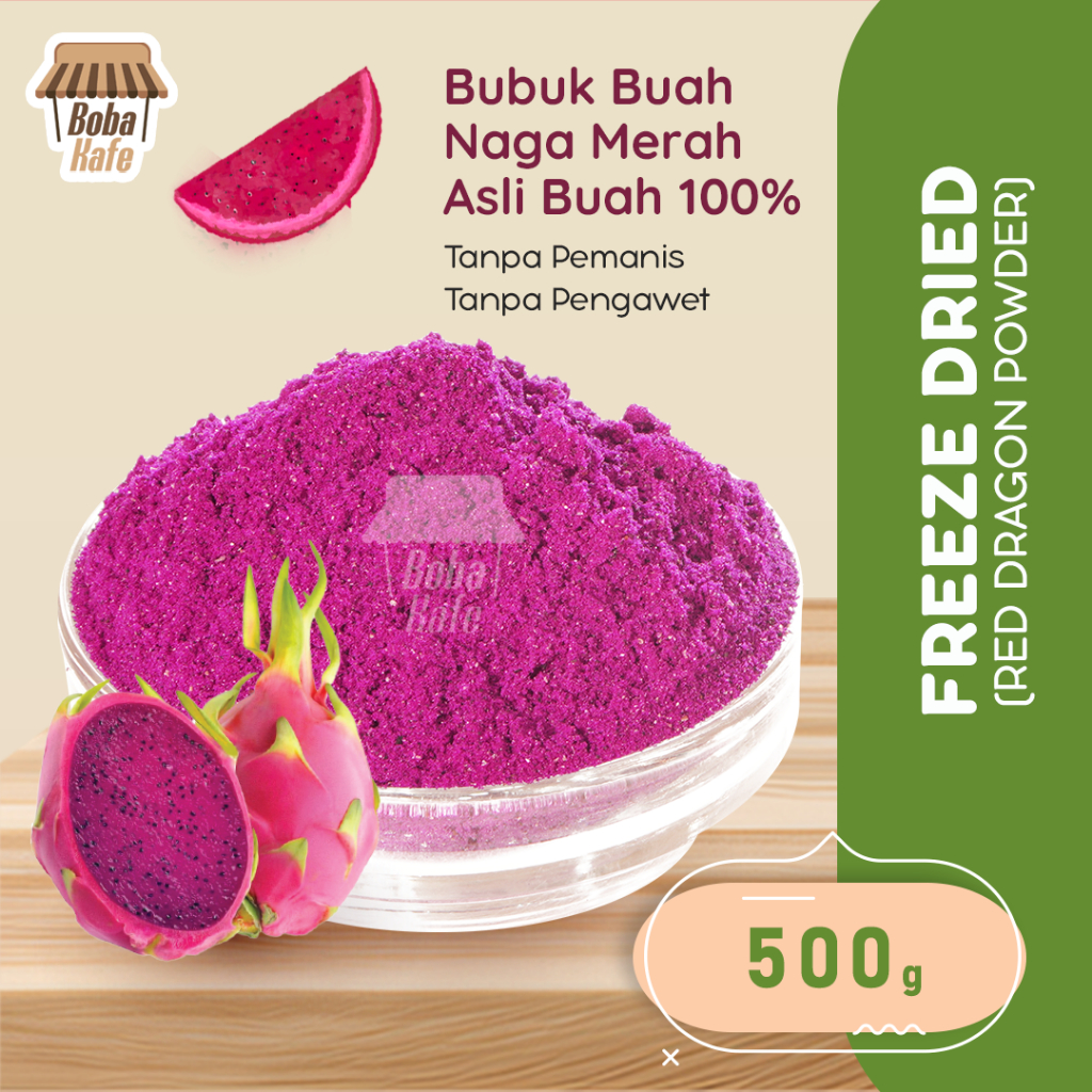 

FREEZE DRIED RED DRAGON POWDER @500gr – BUBUK EKSTRAK BUAH NAGA MERAH ASLI