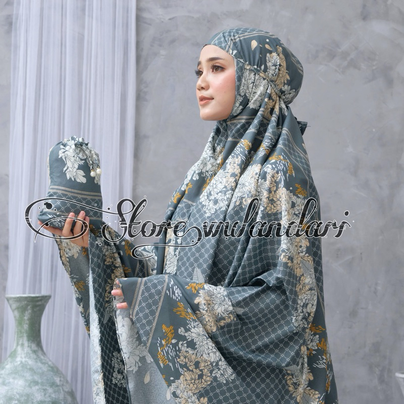 BAHAN PREMIUM / mukena printing INAYAH by store.wulandari mukena 2in1 mukena travel mukena traveling