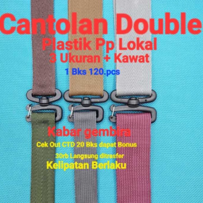 KODE M85P Buckle Plastik PP Lokal  Ring Hook Double  Kawat isi 12p 3Ukuran SW1