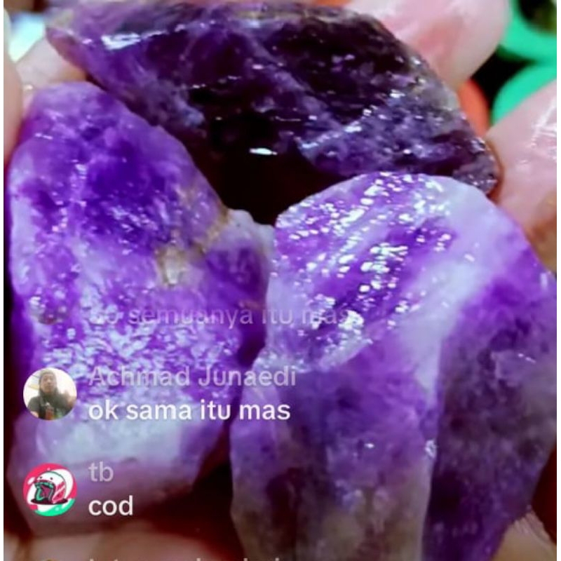 natural bahan batu akik amethis plus virus nevada