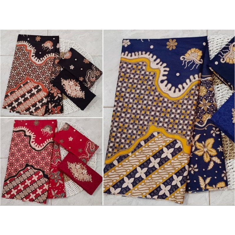 Grosir kain batik bahan baju batik bahan katun prima motif bintang