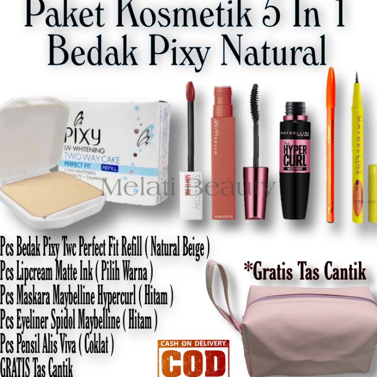 Hadir Spesial  Paket Kosmetik 5 In 1  Paket Kosmetik  Kosmetik  Kecantikan  Paket Maybelline  Make U