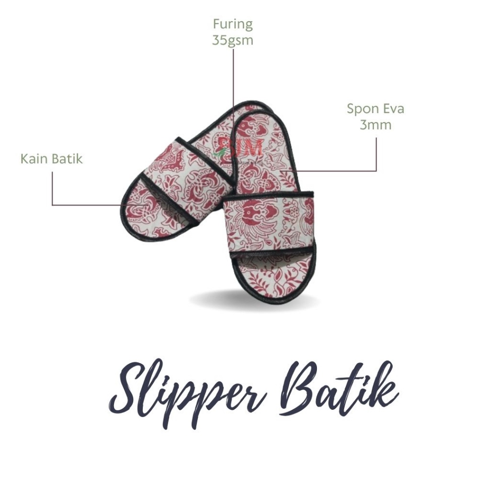 KODE K65W 1 Pasang Sandal hotel sendal Souvenir full Batik Dalam Rumah Pria Wanita Murah Langsung Pa