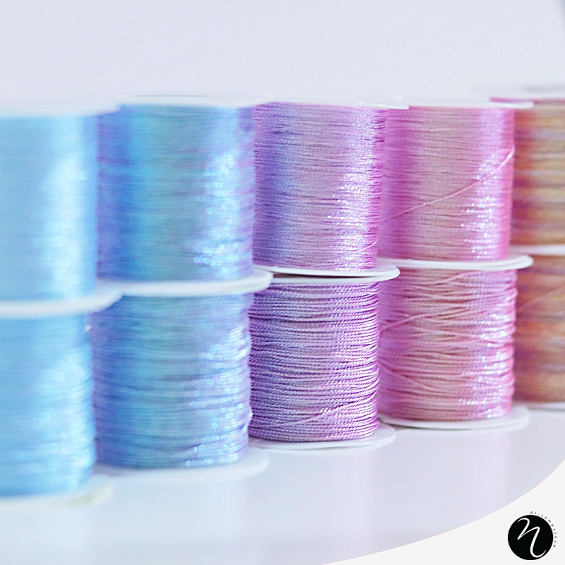 1 Roll Shine String / Tali Giok Warna Metalik Mengkilap