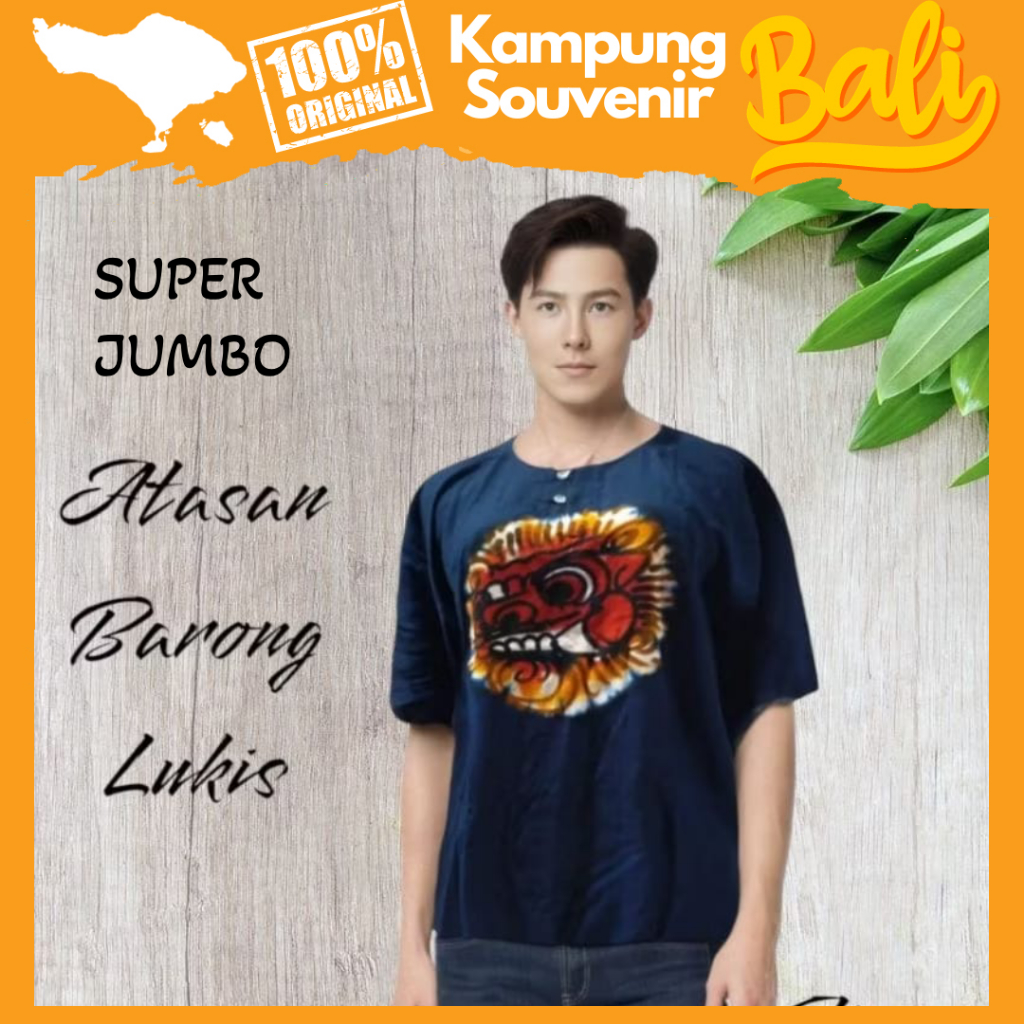 Kaos Baju Barong Lukis Bali Jumbo Rayon Adem Pria Wanita Oleh Oleh Khas Bali Original Kampung Souven