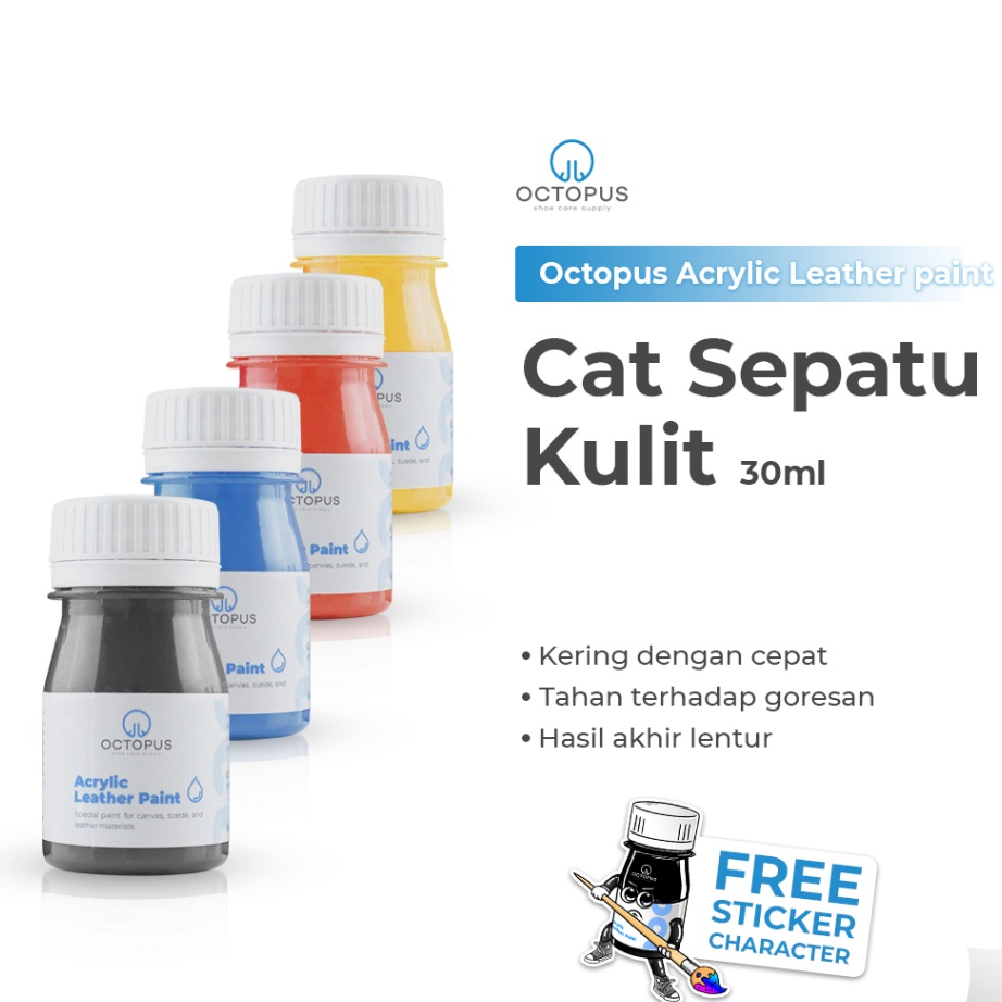 Octopus Cat Sepatu Kulit Sol Sepatu dan tas 3 ML