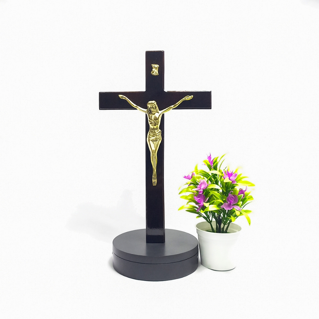 Salib Dinding Kayu Jati 40 cm/Salib Katolik/Salib Gantung/Salib Gantung Rosario/Hiasan DInding/Salib