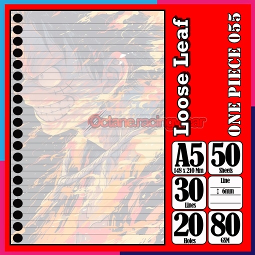 

Loose Leef Leaf A5 Isi 50 Lembar One Piece Gear 5 nika Binder Karakter Anime One Piece joro luppy nami sanji Terbaru Polos Buku Anak Sekolah Kuliah refil Refill Vol-01