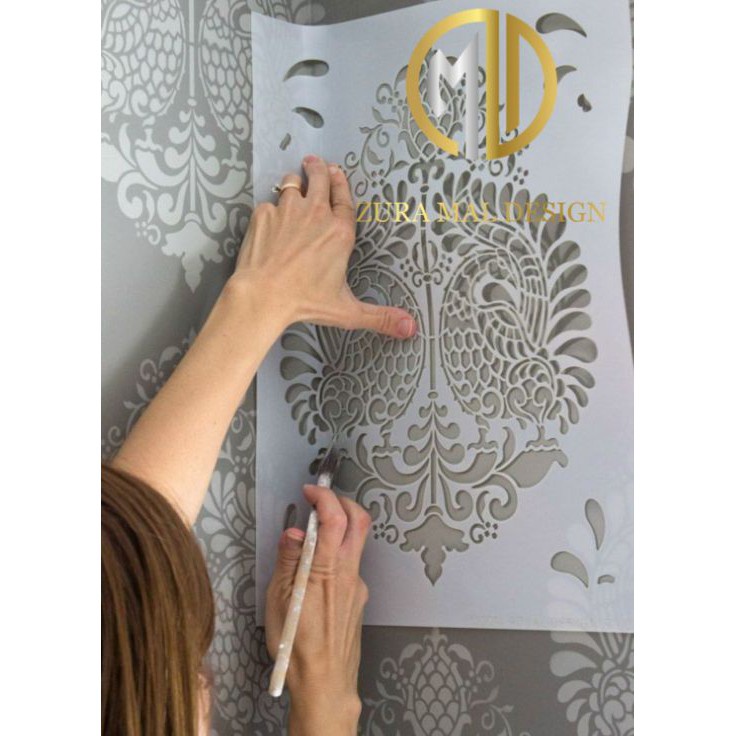 

Top Arrival stencil motif batik burung phonik cetakan kusus cet dinding