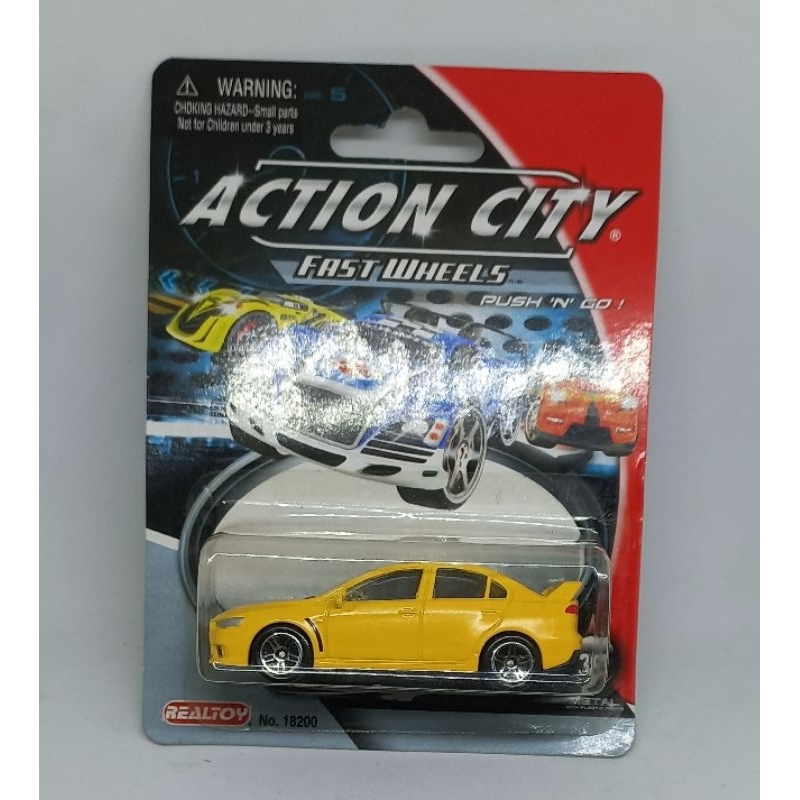 realtoy mitsubishi lancer evolution x action city diecast (t)