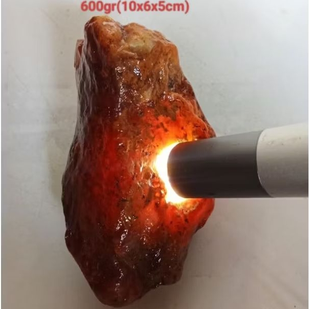 batu mani gajah madu full kristal (513)