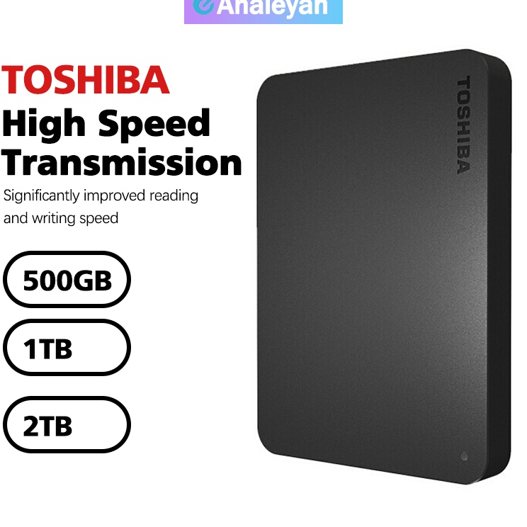 Free Ongkir  Mobile Hard Drive Hardisk Eksternal Toshiba 2TB 1TB 5GB HDD USB 3 Portable External Har