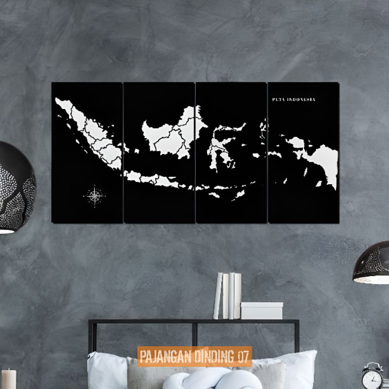 Poster dinding peta indonesia - Dekorasi kamar Hiasan dinding aesthetic Pajangan