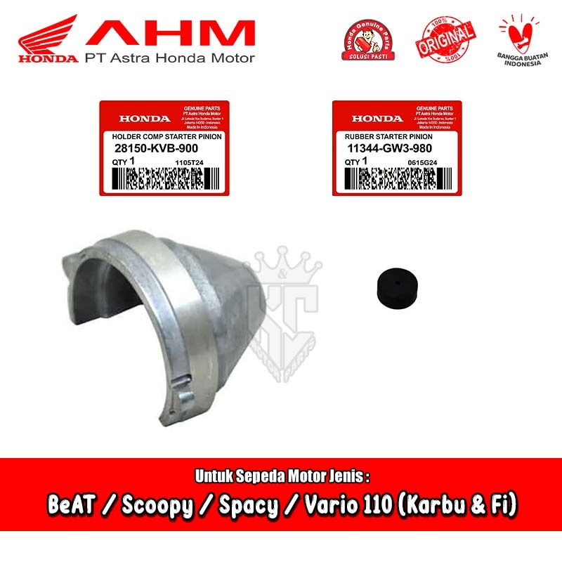 Cover Tutup Pinion Granat Stater Honda BeAT Scoopy Spacy Vario Karbu Fi Original AHM 11344-GW3-980
