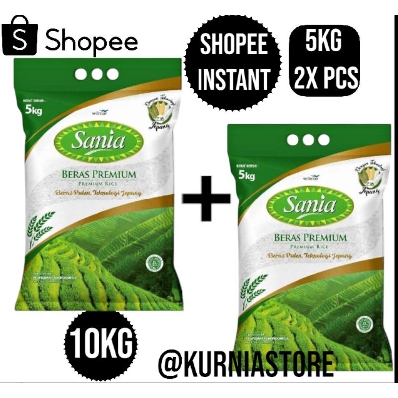 

PROMO!!! BERAS PREMIUM MERK SANIA 5KG ( 2PCS = 10KG ) HEMAT DAN MURAH | BERAS PREMIUM PUNEL PUTIH DAN BERSIH