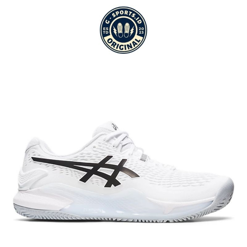 Sepatu Tennis Pria Asics Gel Resolution 9 White/Black ORIGINAL