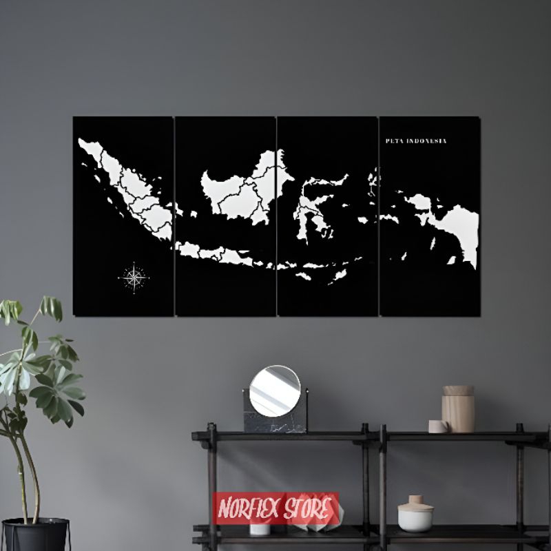 Poster Dinding Peta Indonesia Hiasan Dinding Rumah Pajangan Dekorasi
