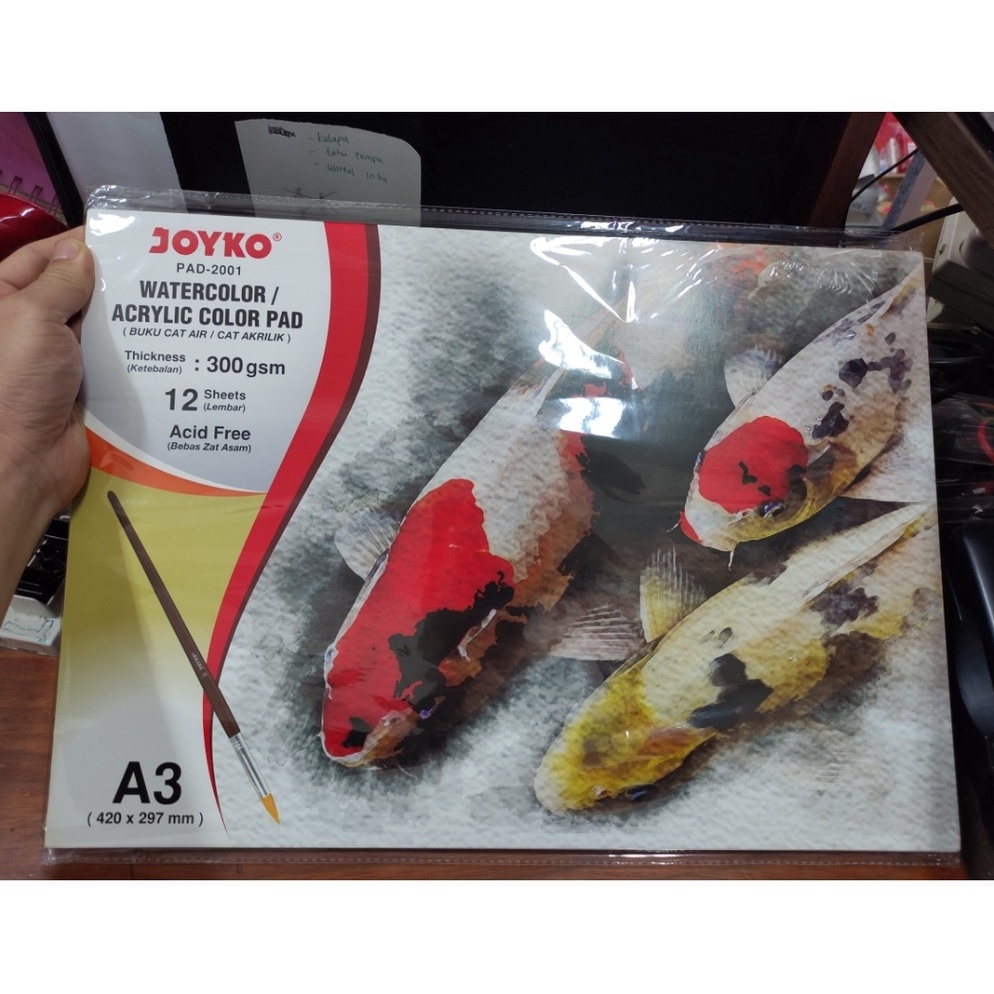 

KODE E85A buku waterlor acrylic pad a3 joyko 3 gsm 12 lembar