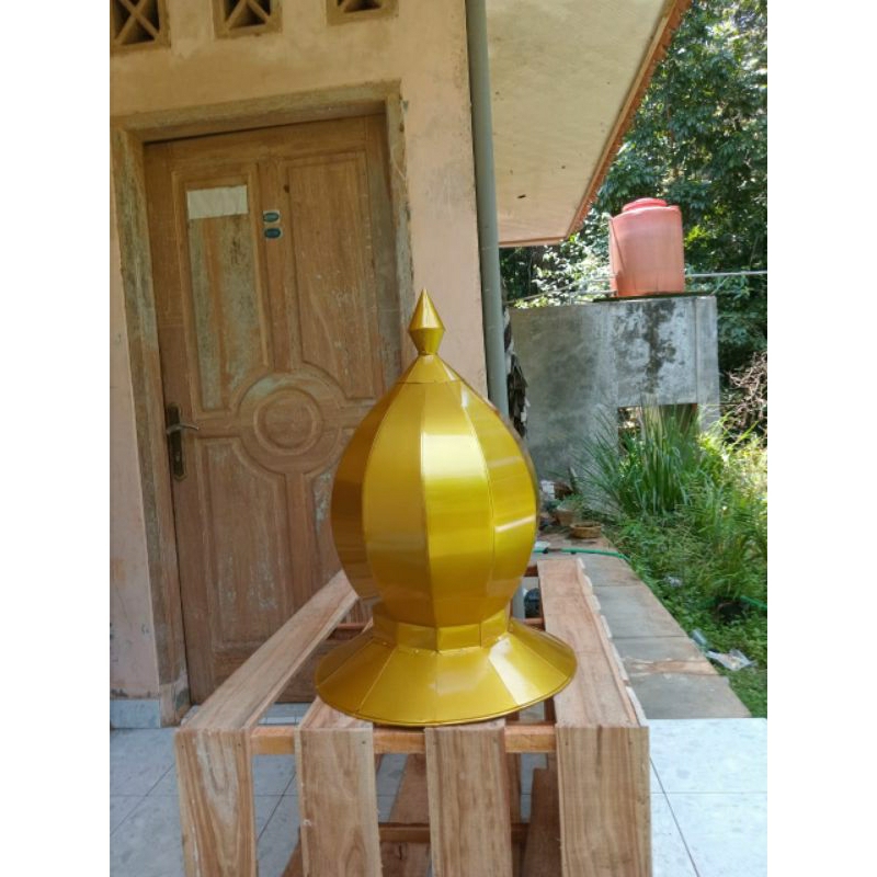 Kubah Menara Masjid  Ukuran 50 cm warna gold, . Kubah Masjid warna emas ukuran 50 cm