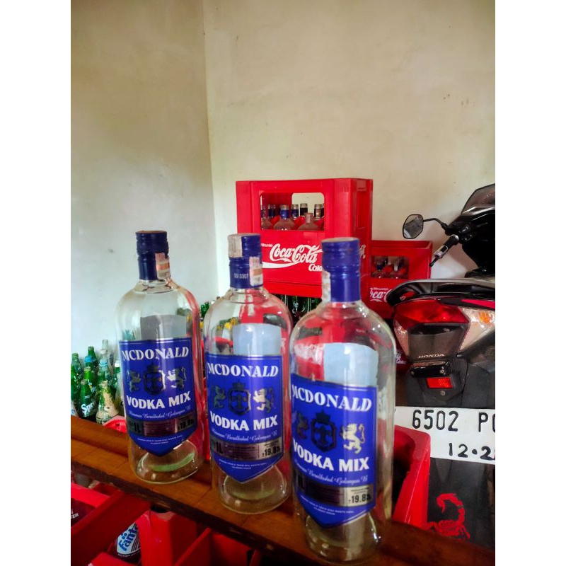 BOTOL BENSIN KACA 1 LITER