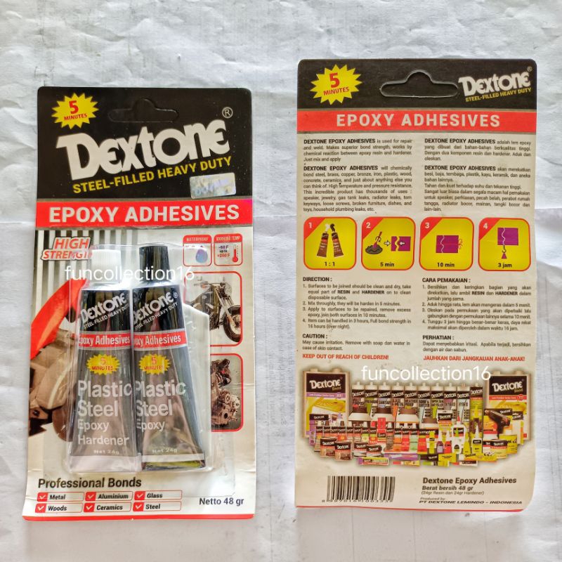 

Lem Besi Dextone 5 menit Epoxy Adhesive 48gr