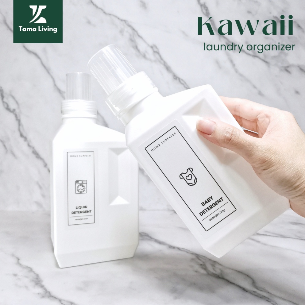 Terlaris TAMA LIVING Kawaii Botol Refill Deterjen Laundry Organizer Botol Sabun Laundry Botol Refill