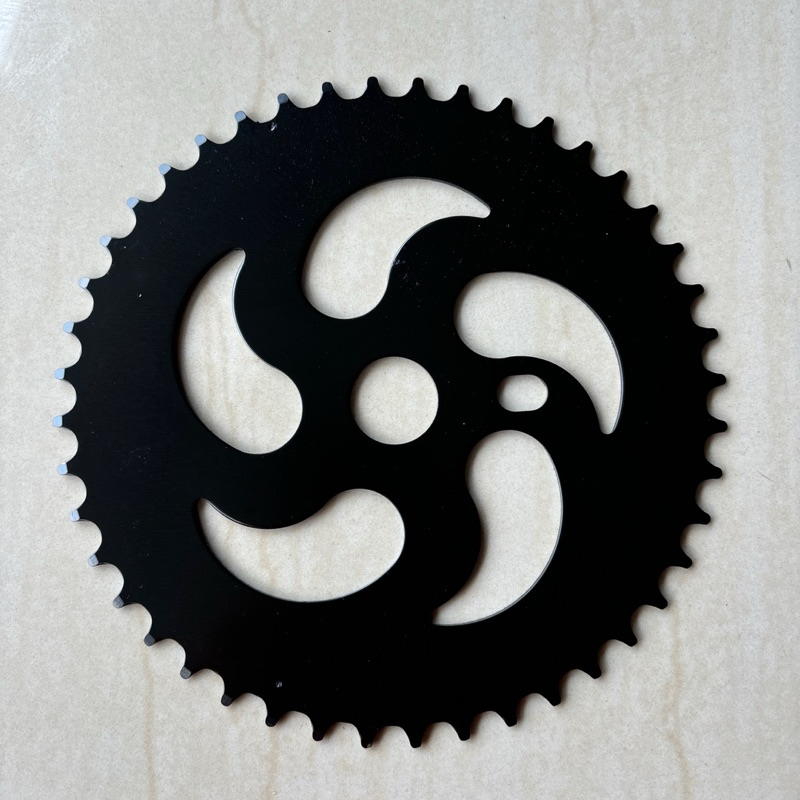 piring piringan gir depan chainring 44t racing motif naruto sepeda 20 bmx model engkol crank gir lan