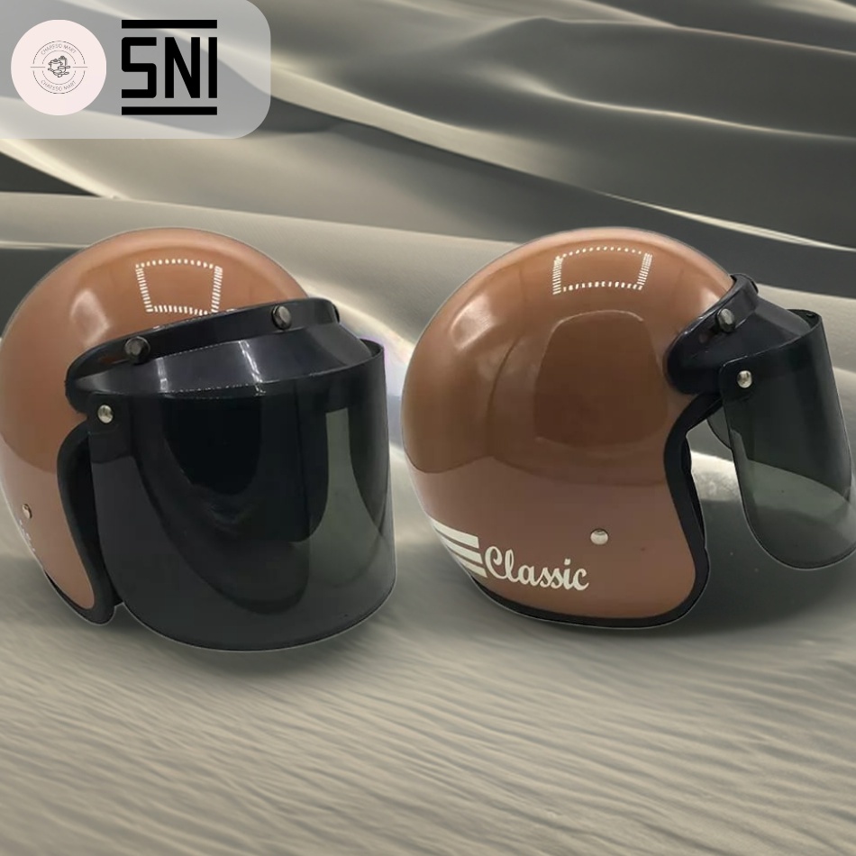 MURAHMERIAH Helm Bogo Classic Dewasa SNI Ori Full Leher Pria Wanita