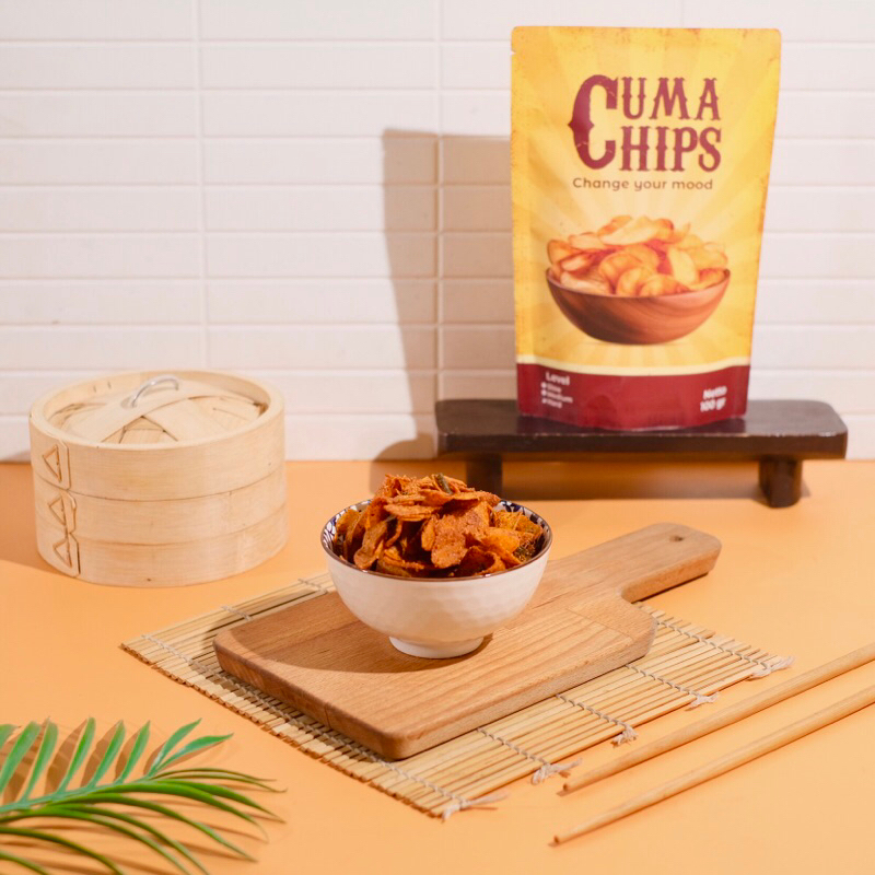 

[FS-BUNDLING 4PCS] CUMA CHIPS - KERIPIK SINGKONG PEDAS DAUN JERUK