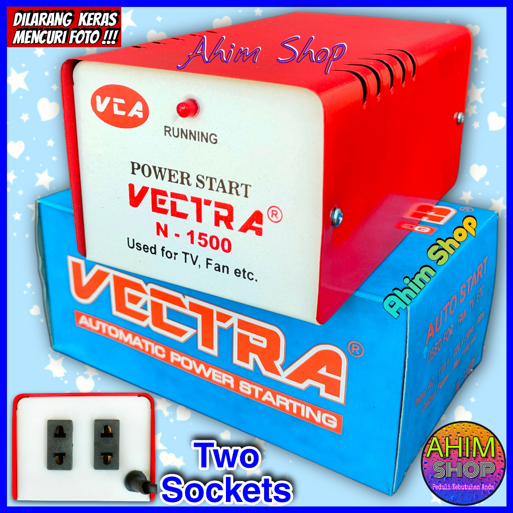 VECTRA Auto Power Start Inverator Dua Alat Elektronik Max.1500W Body Besi Penghemat Listrik Anti Jeg