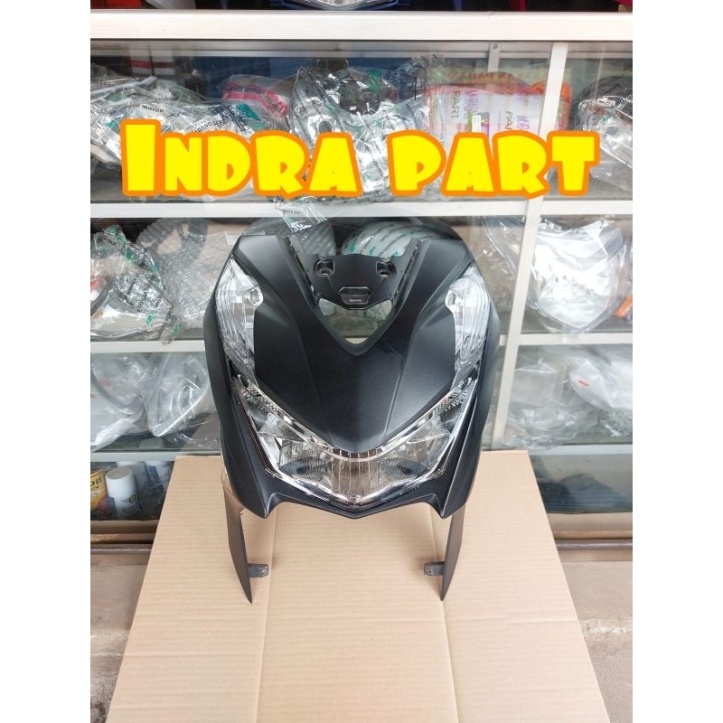 Tameng Lampu Depan Lengkap Honda Beat Street - Beat Deluxe 2020 2021 2022 2023 Hitam Doff