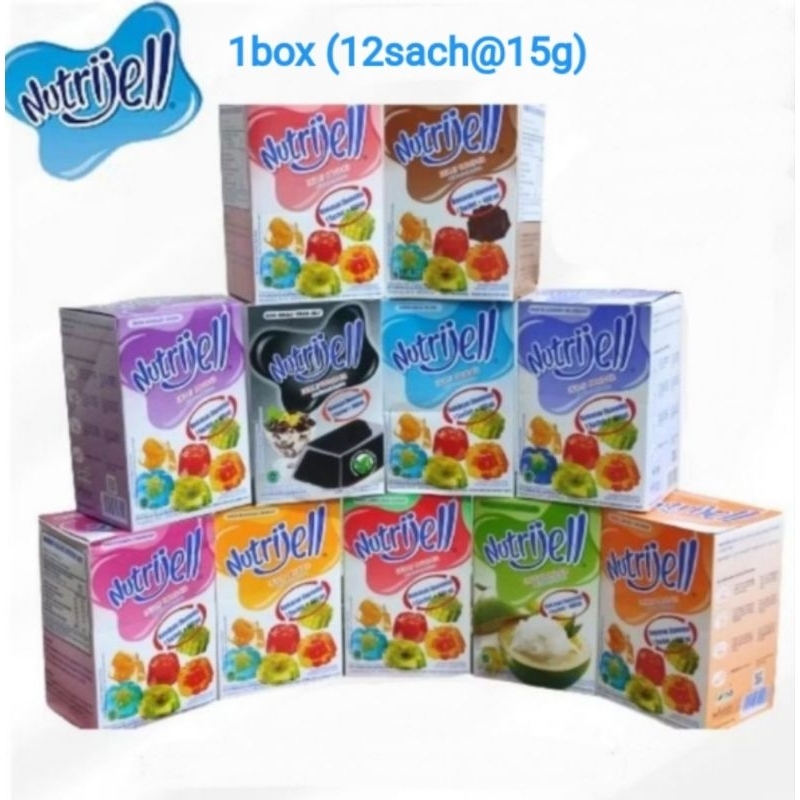

Nutrijell Jelly Powder Serbuk Instan 1box=12sachet@15g