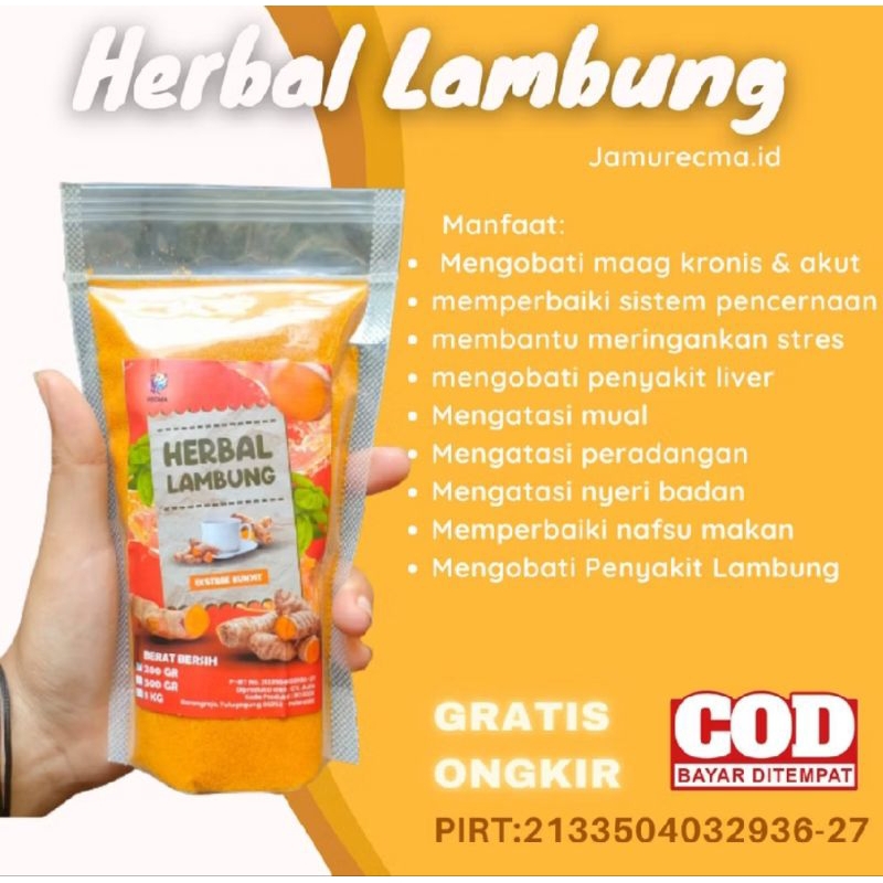 

Herbal lambung estrak kunyit temulawak, untukperut kembunv, gerd dan asam lambung 1kg