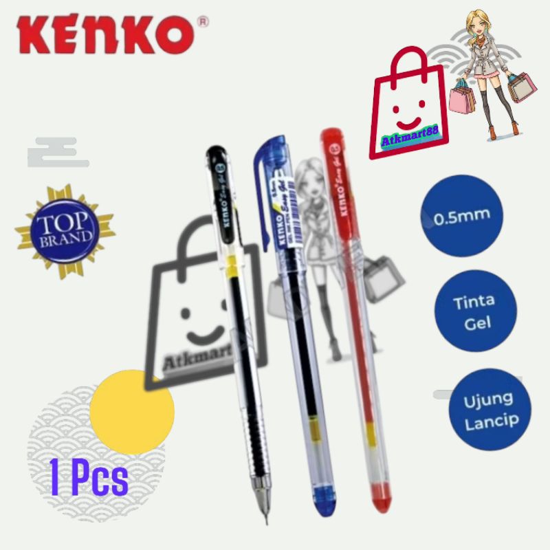 

( Per Pcs ) Pulpen Kenko easy gel 0.5
