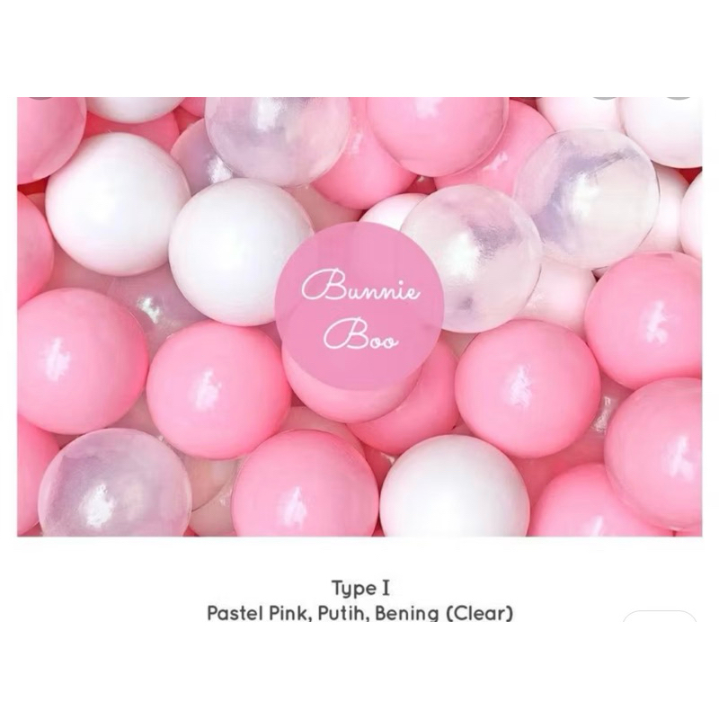PRELOVED Bunnie candy ball 6.5cm 200pcs bola mandi plastik mainan tenda anak ocean macaron ball