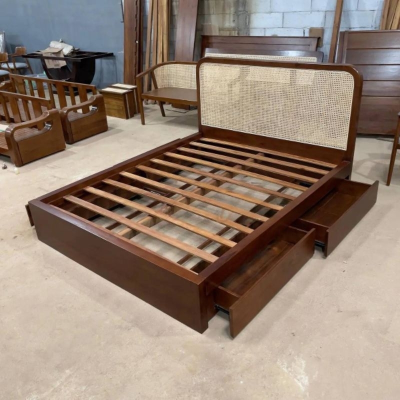 Tempat Tidur 180 x 200 || Tempat Tidur Kayu Jati || Tempat Tidur Minimalis