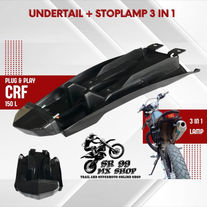 UNDERTAIL CRF 150 L SPAKBOR BELAKANG KOLONG TANPA BUNTUT SPORTY 3 IN 1 HONDA CRF 150 L