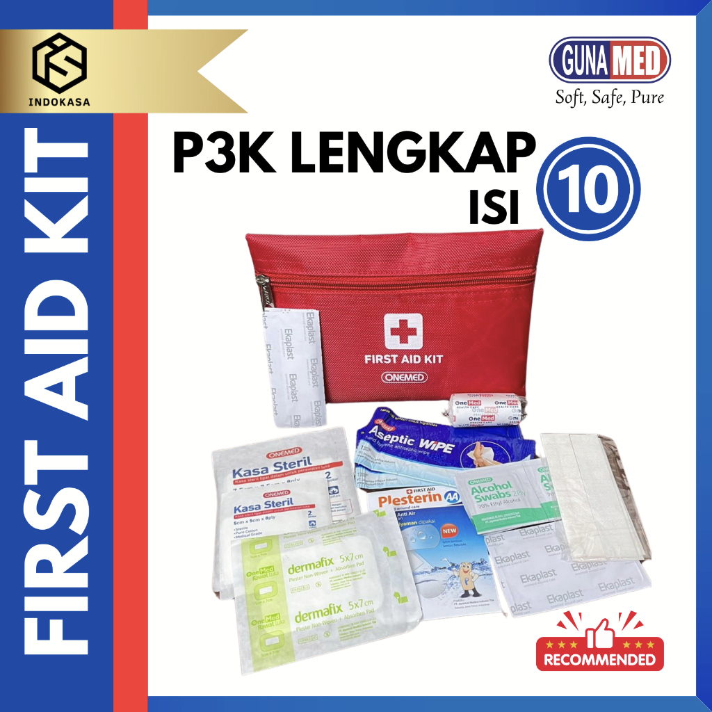 P3K POUCH + ISI / P3K POUCH ISI 10 LENGKAP / KOTAK P3K LENGKAP / P3K