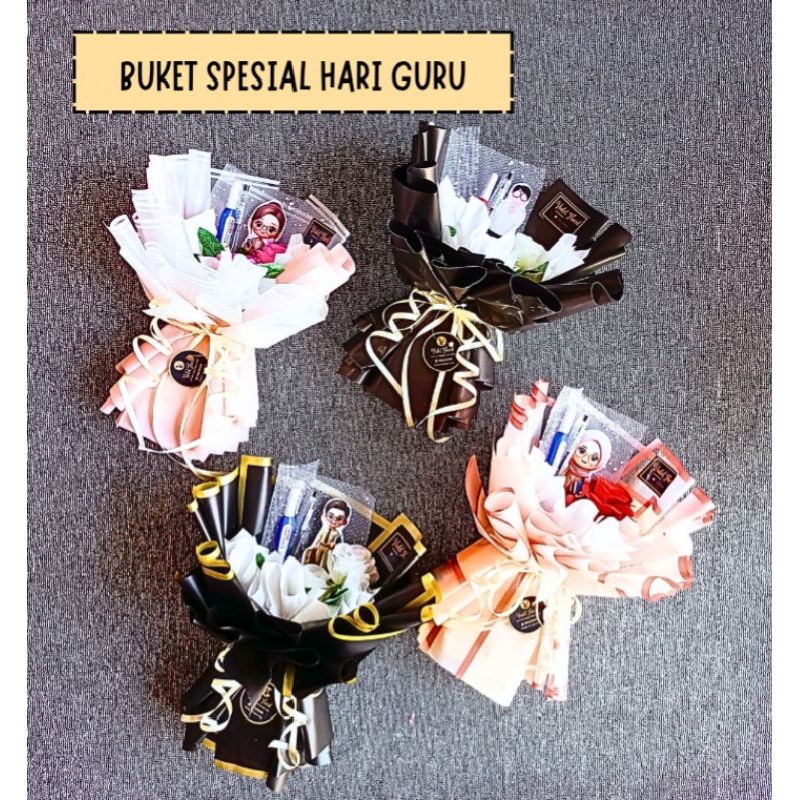 BUKET HARI GURU/BUKET ALAT TULIS/BUKET BUNGA HARI GURU/GIFT HARI GURU